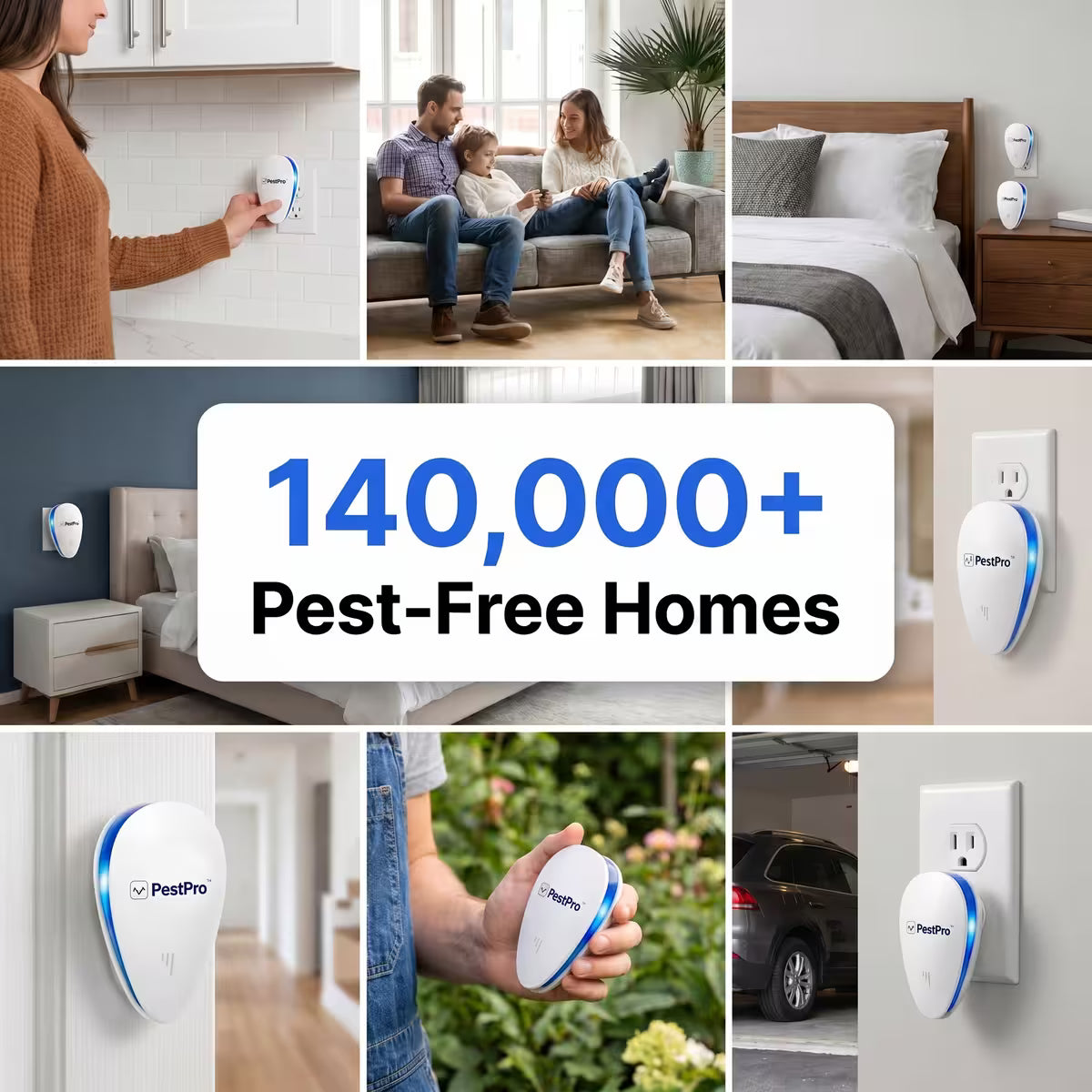 SolvGear™ Ultrasonic Pest Repeller - Banish 14+ Pests for Good